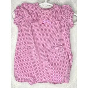 Absorba Bodysuit Baby Girls Pink Flower Romper One Piece 3-6mos
